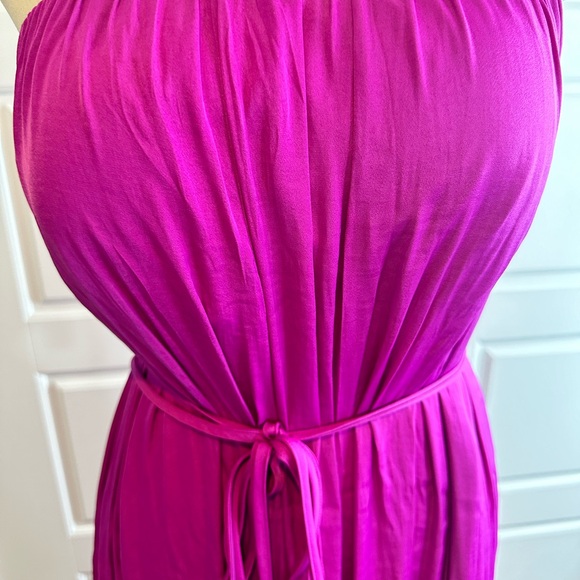 Soma Crinkle Satin Maxi Bra Dress Large NEW SOLD OUT online! Fuscia - Picture 4 of 4